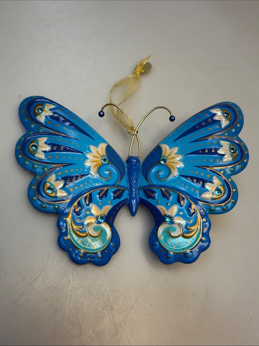 Hallmark Deluxe Blue Butterfly Metal Ornament Brilliant Graceful Christmas -2019